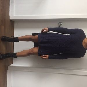 Knitted Navy Sweater Dress